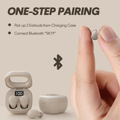 Smallest Invisible Mini Earbuds Wireless Bluetooth, Low Profile Micro Tiny Discreet Hidden Earbuds for Work, Small Headphones