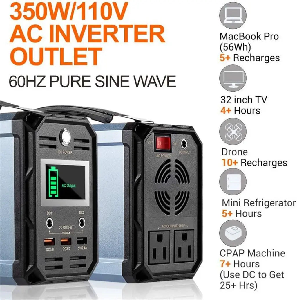 300W Solar Generator, FlashFish 60000mAh Portable Power Station Camping Potable Generator