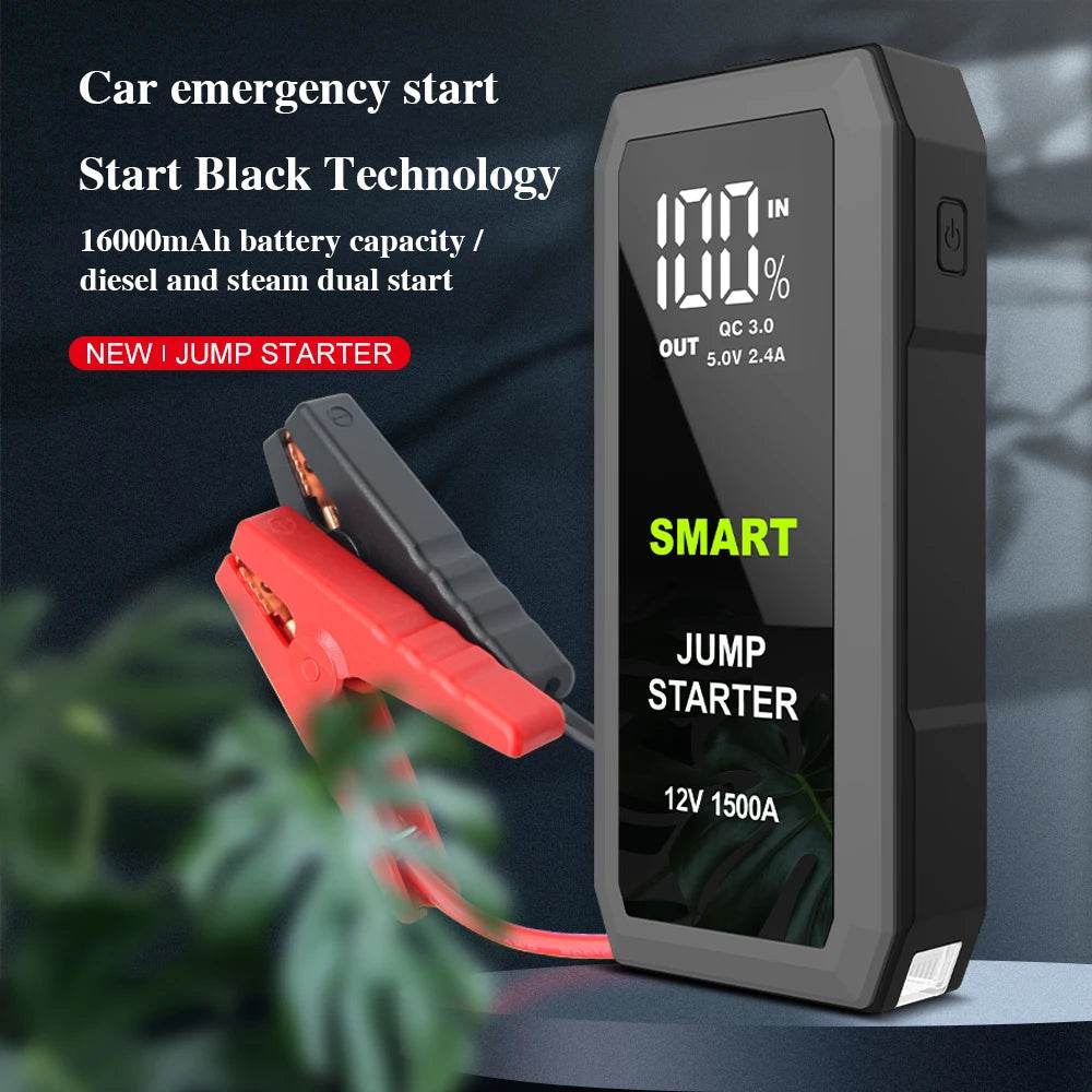 16000mAh 12V Car Jump Starter Power Bank 600A Car Battery Charger Auto Emergency Booster Starting Device Jump Starter - MarvelouStoree