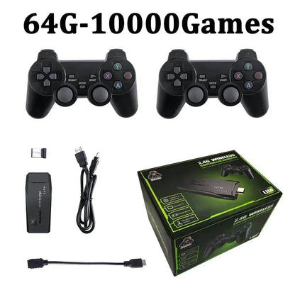 Video Game Sticks M8 Console 2.4G Dual Wireless Controller Game Stick 4K 10000 Games 64GB Retro Game for DropShiopping Xmas Gift - MarvelouStoree