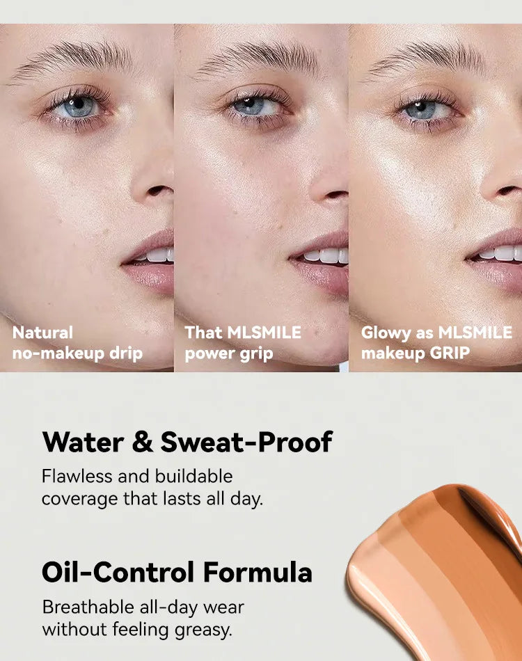 Concealer Matte Foundation BB Cream Oil Control Pre-Makeup Primer Natural Waterproof and Long-lasting Makeup Foundation Makeup