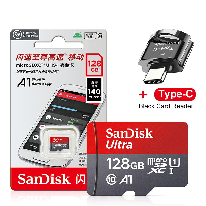 100% Original Sandisk Micro SD Card 128GB Class10 Flash TF Card 128GB Memory Card 128gb memoria disk for samrtphone and table PC