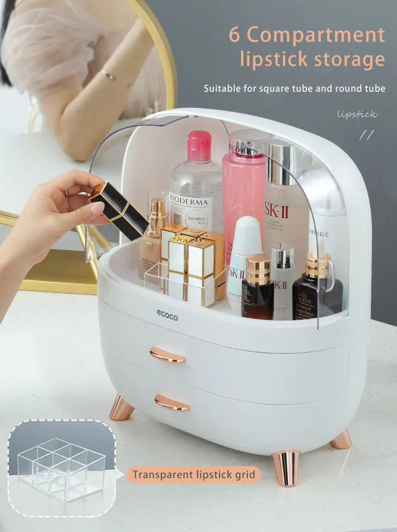 Makeup Container Polish Box Desktop Storage Organizer Makeup Drawer Large Box Cosmetic Capacity Storage Nail Jewelry