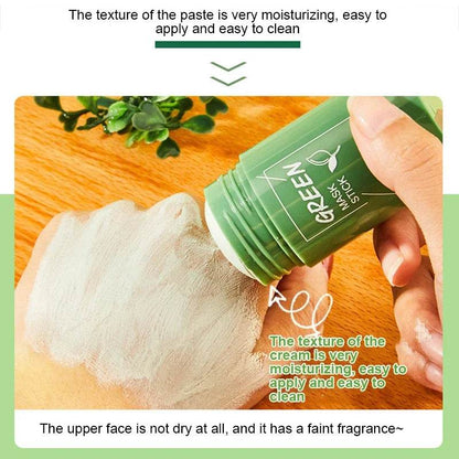 Hot Green Tea Solid Cleansing Mask Dispel Acne Blemish Mark Remove Blackhead Acne Smearing Mud Film Hydrating Mask 2024 - MarvelouStoree