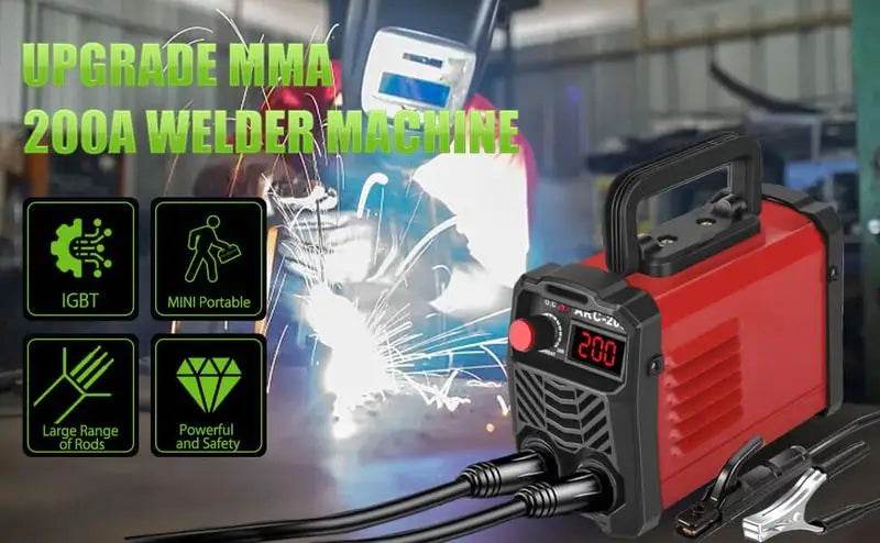 200Amp 20PCS Rods Stick Welder, Super MINI Portable Welding Machine, IGBT Inverter Welder Machine 110V with Hot Start Arc - MarvelouStoree