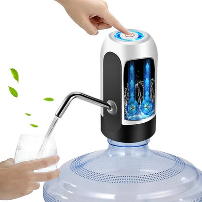 Electric Portable Water Dispenser Pump for 5 Gallon Bottle Usb Charge With Extension Hose Barreled Tools