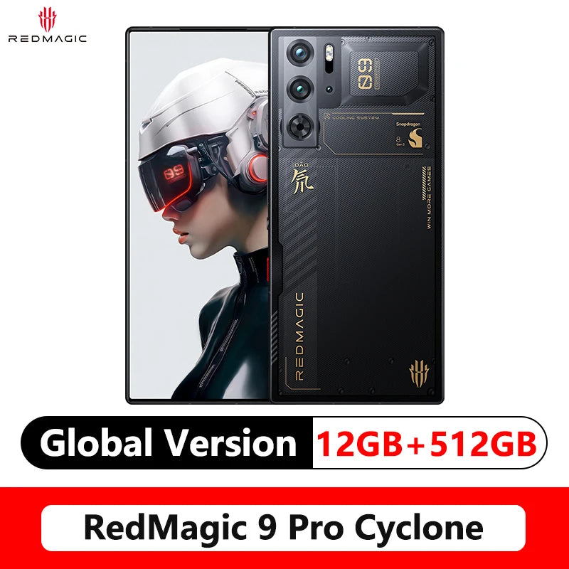 Global Version RedMagic 9 Pro 5G Phone 6.8" Gaming Phone Snapdragon 8 Gen 3 6500mAh 80W Charge 50MP NFC