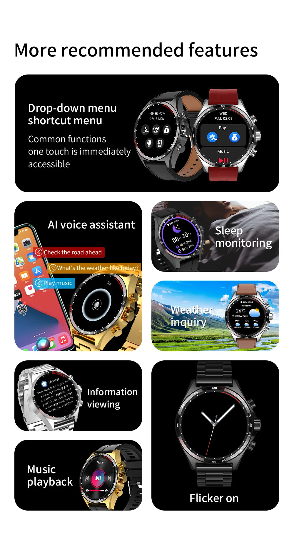 LIGE 2024 Smartwatch for Porsche Smart Watch Men Digital Watches Outdoor Sports Compass and NFC Bluetooth Call Wristwatch Golden