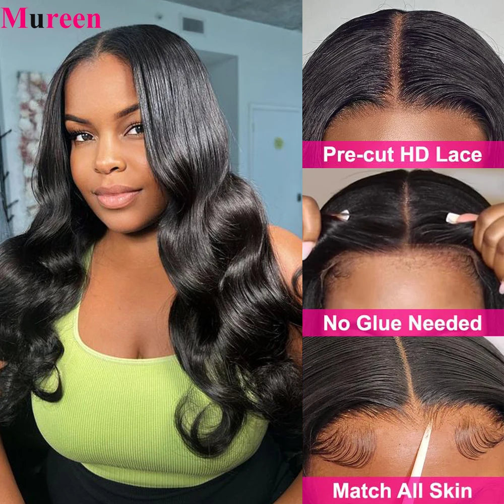 Wear And Go Glueless Wigs Human Hair Body Wave Bob Wig For Women 4x4 Transparent Lace Closure Wig Ready To Wear Human Hair Wigs