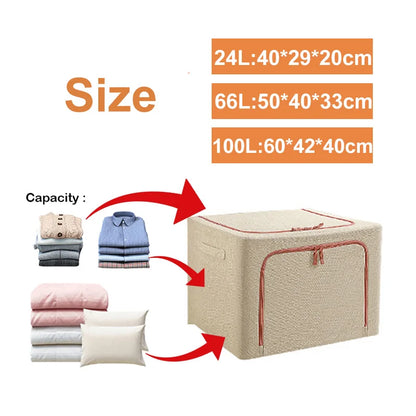 Foldable Storage Organizers Clothes Blanket Quilt Organizer Box Large Capacity Closet Sweater Storage Clothes Cabinet Organizer