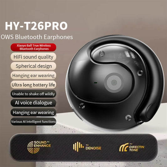 HYUNDAI HY-T26 Pro OWS Earphones Wireless BT5.4 AI Translation Headphones HIFI Sound 4 Translation Mode Earbuds HD Call