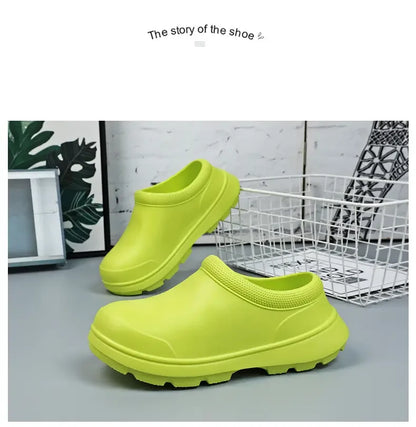 Casual Sneakers Men's Anti Slip Wear Resistant Garden Beach Shoes Lightweight Couples Large Waterproof Nurse Chef Work Shoes