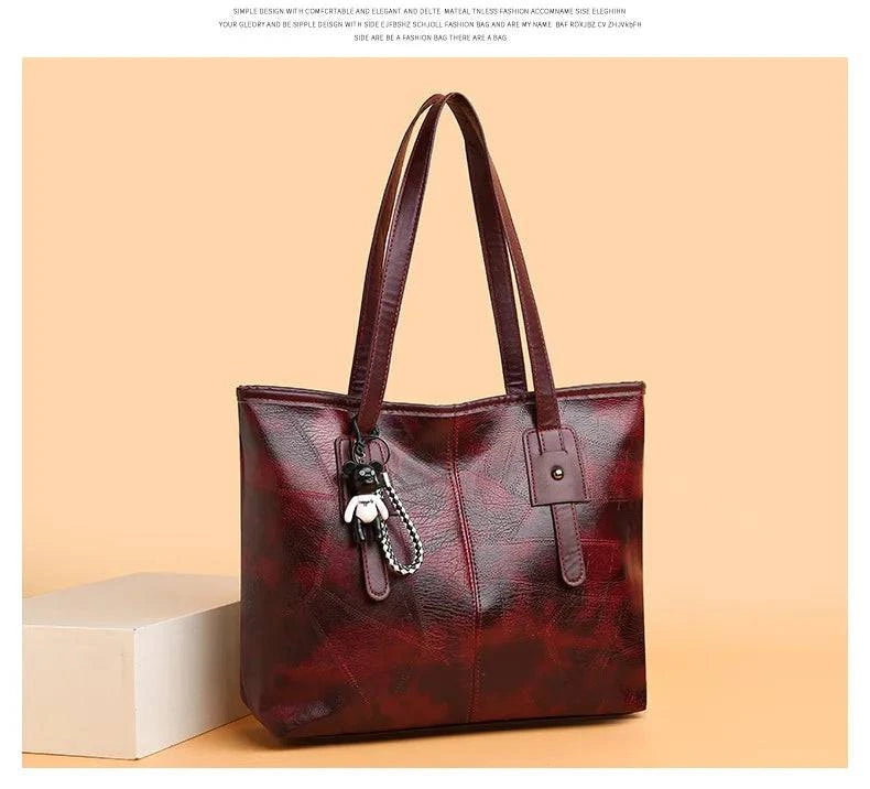 Korean Version Trendy Women's 2024 New Large Capacity Tote Bag with Horizontal Square Zipper Single Shoulder Handbag