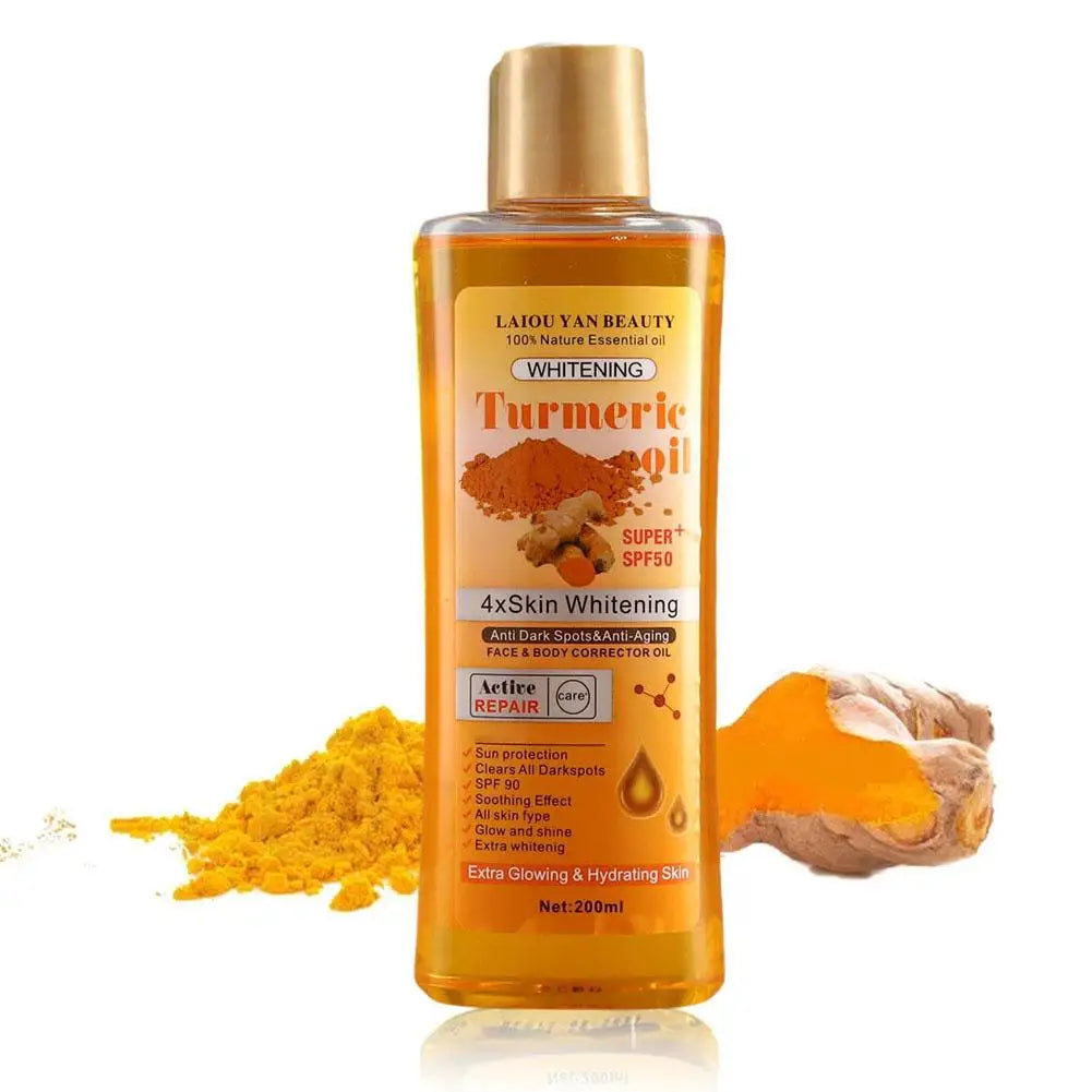 Turmeric Essential Oil Facial Body Massage oil Moisturizing Diffuser Aromatherapy Brightening Smoothing Body Face Skin Care 200m