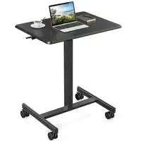 Indoor Furniture Tables & Desks Adjustable Height Mobile Small Standing Desk - Sit Stand Desk, Portable Rolling Laptop Desk