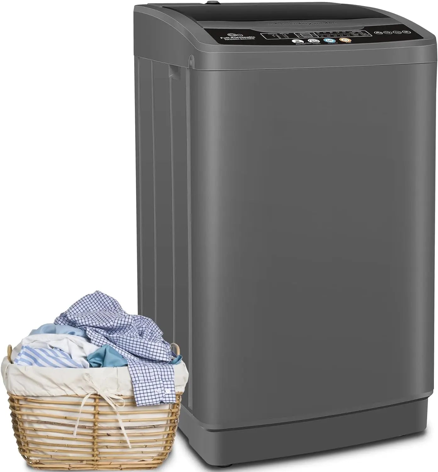 Nictemaw Portable Washing Machine, 17.8Lbs Capacity Full-Automatic Portable Washer, 2.4Cu.ft Washer