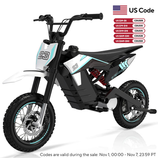 EVERCROSS EV65M Electric Dirt Bike,800W Electric Motorcycle,19MPH & 12.4 Miles Long-Range,3-Speed Modes Motorcycle for Teenagers