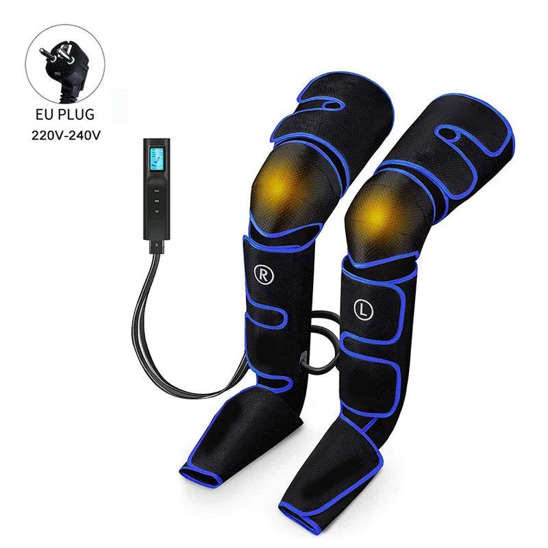 Electric Leg Muscle Relaxer 6 Modes Air Compression Recovery Boot Relieve Foot Fatigue Heating Leg Massager - MarvelouStoree