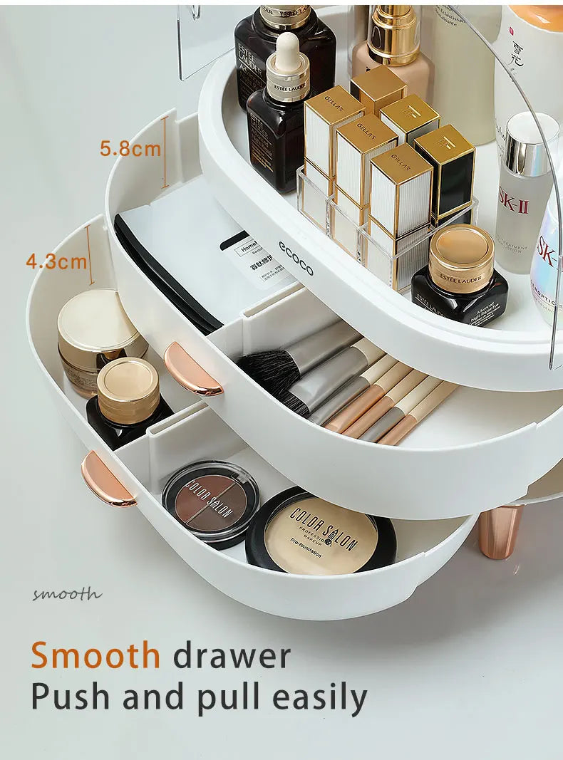 Makeup Container Polish Box Desktop Storage Organizer Makeup Drawer Large Box Cosmetic Capacity Storage Nail Jewelry