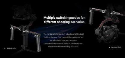 SmallRig Adjustable Dual Handgrip for DJI RS 2 /RSC 2 / RS 3 / RS 3 Pro /RS 4/ RS 4 Pro Gimbal Handheld Stabilizer Monitor Mount