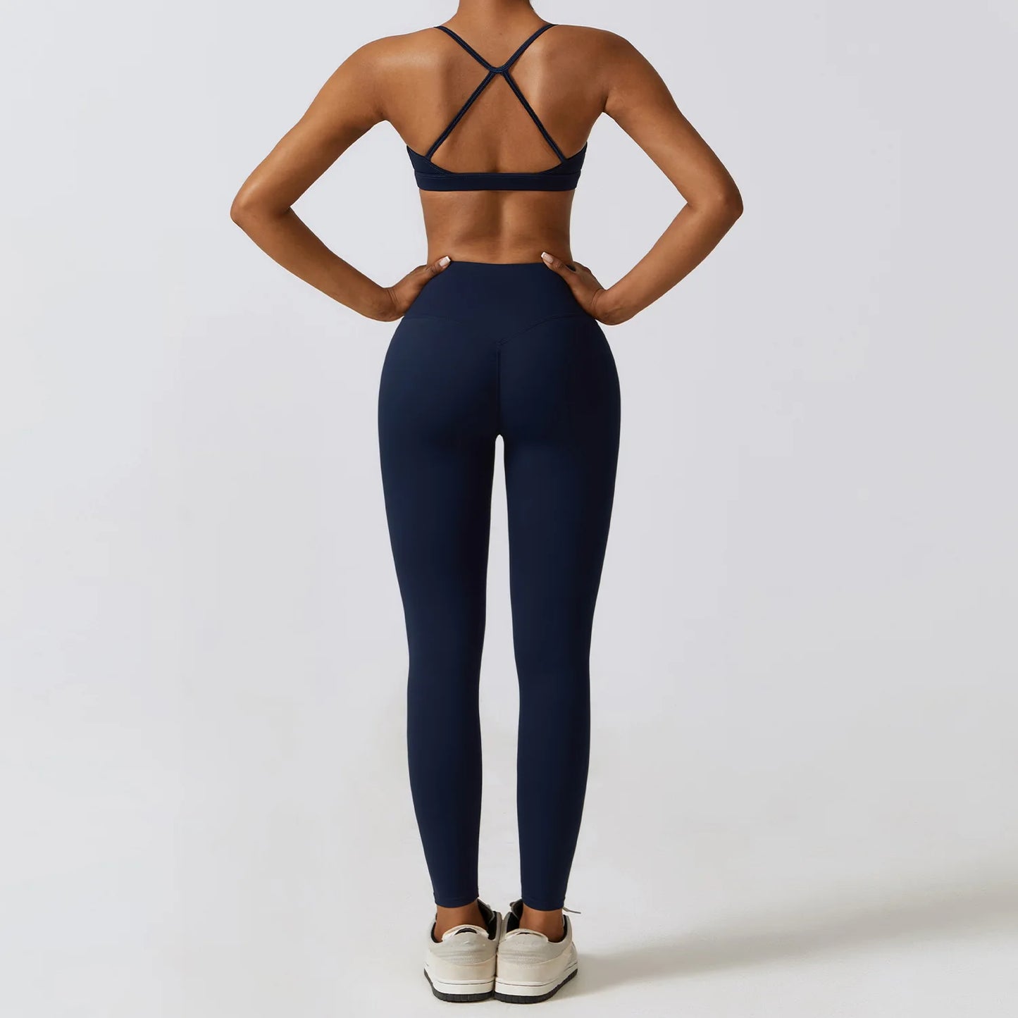 Sportswear Yoga Set Women's Workout Clothes Athletic Wear Sports Gym Legging Seamless Fitness Bra Crop Top Long Sleeve Yoga Suit