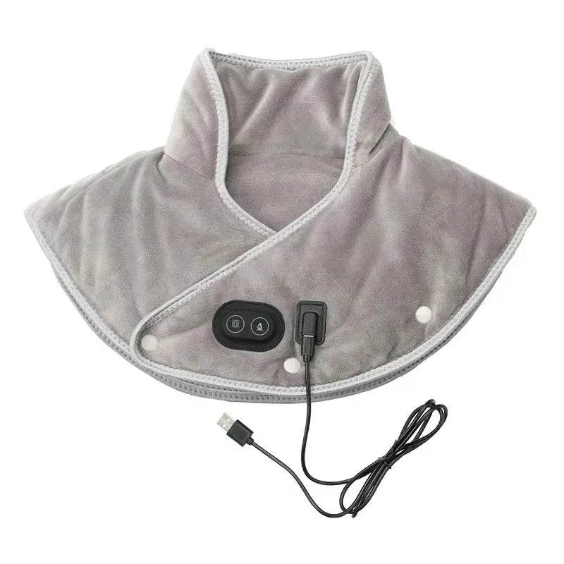 Electric Heating Shoulder Neck Pad Cervical Wrap Three Gear Thermal Compress Massager Vibration Shawl Warm Back Tool Relax Brace - MarvelouStoree