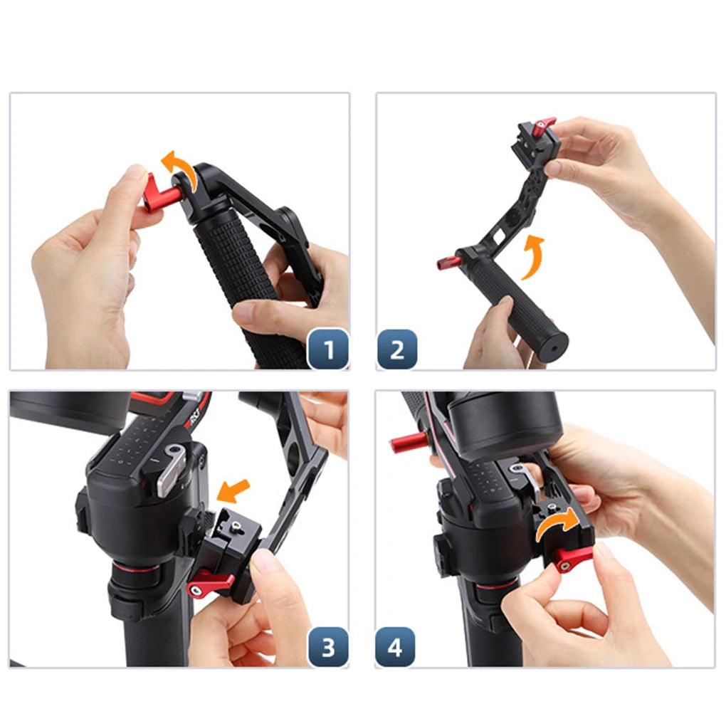 Stabilizer Foldable Aluminum Alloy Monitor Stabilizers Handle Extension Cameras Accessory Gimbal Video Stick Selfie