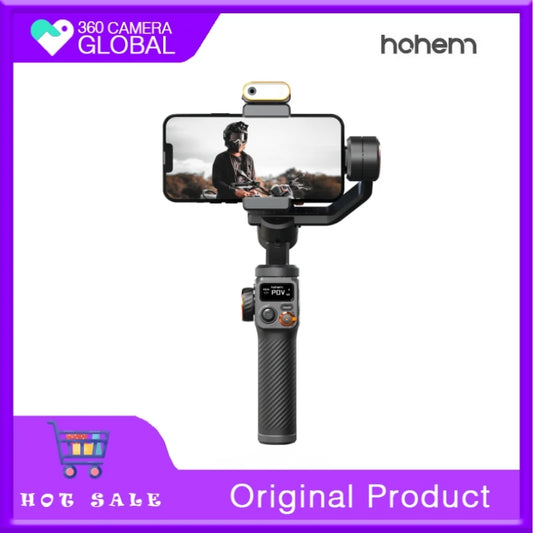 Hohem iSteady M6 Smartphone Gimbal Stabilizer, 3-Axis Gimbal, AI Auto-Tracking, Fill Light, for iPhone and Android