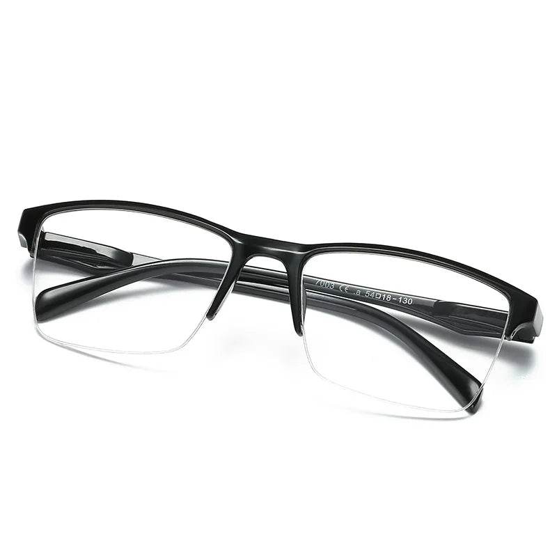 Square Reading Glasses Ultralight Half Frame Presbyopic Eyeglasses Men Women +0.25 0.5 0.75 1 1.25 1.5 1.75 2 2.25 2.5 2.75 3.0 - MarvelouStoree