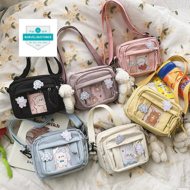 New Kawaii Bag Girls 2024 New JK Transparent Bag Small Crossbody Bag For Women Purses and Handbags Shoulder Bag Itabag Bolso