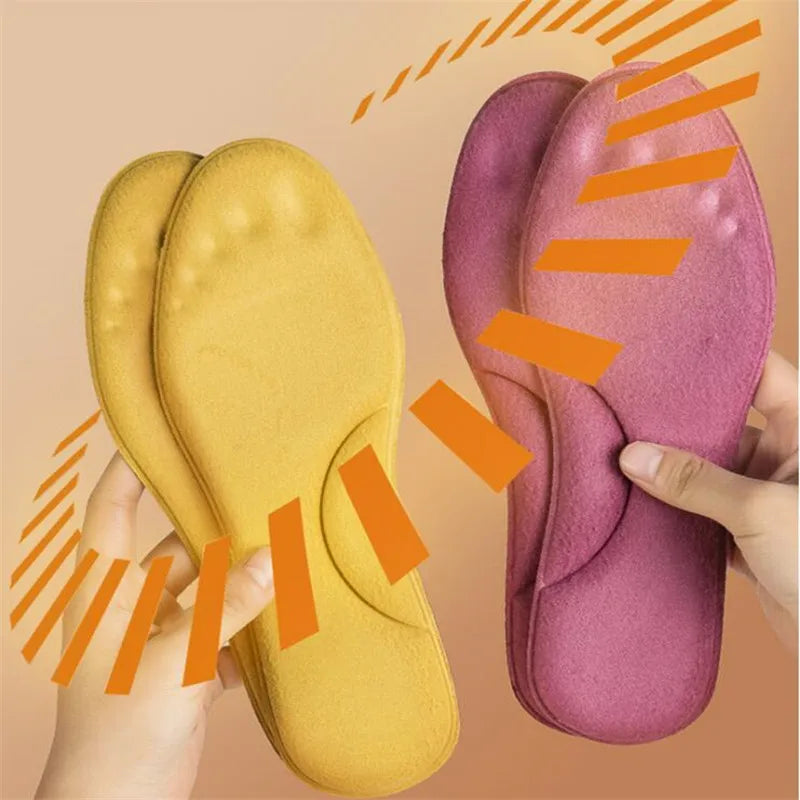 Self Heated Thermal Insoles for Feet Warm Memory Foam Arch Support Cushion for Women Winter Sports Shoes Self-heating Shoe Pads