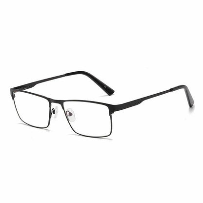 Ahora Men Square Metal Large Frame Reading Presbyopia Glasses Reader +1.25 1.5 1.75 2.0 2.25 2.5 2.75 3.0 3.5 4 4.5 5.0 5.5 6.0 - MarvelouStoree