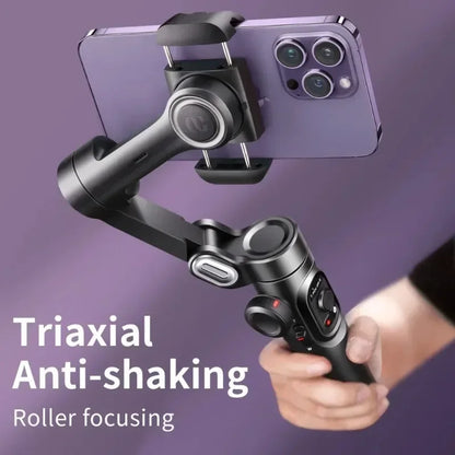 VIKEFON 3-Axis Handheld Gimbal Stabilizer for Smartphone with Fill Light for iPhone Android Face Tracking Tiktok Vlog Smart XE