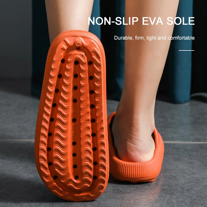 Thick Platform Bathroom Home Slippers Women Fashion Soft Sole EVA Indoor Slides Woman Sandals 2023 Summer Non-slip Flip Flops