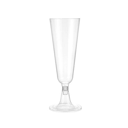 25pcs 150ml Disposable Cups Sparkling Champagne Bar Cups Plastic Champagne Flutes Clear Toasting Glasses for Weddings Party