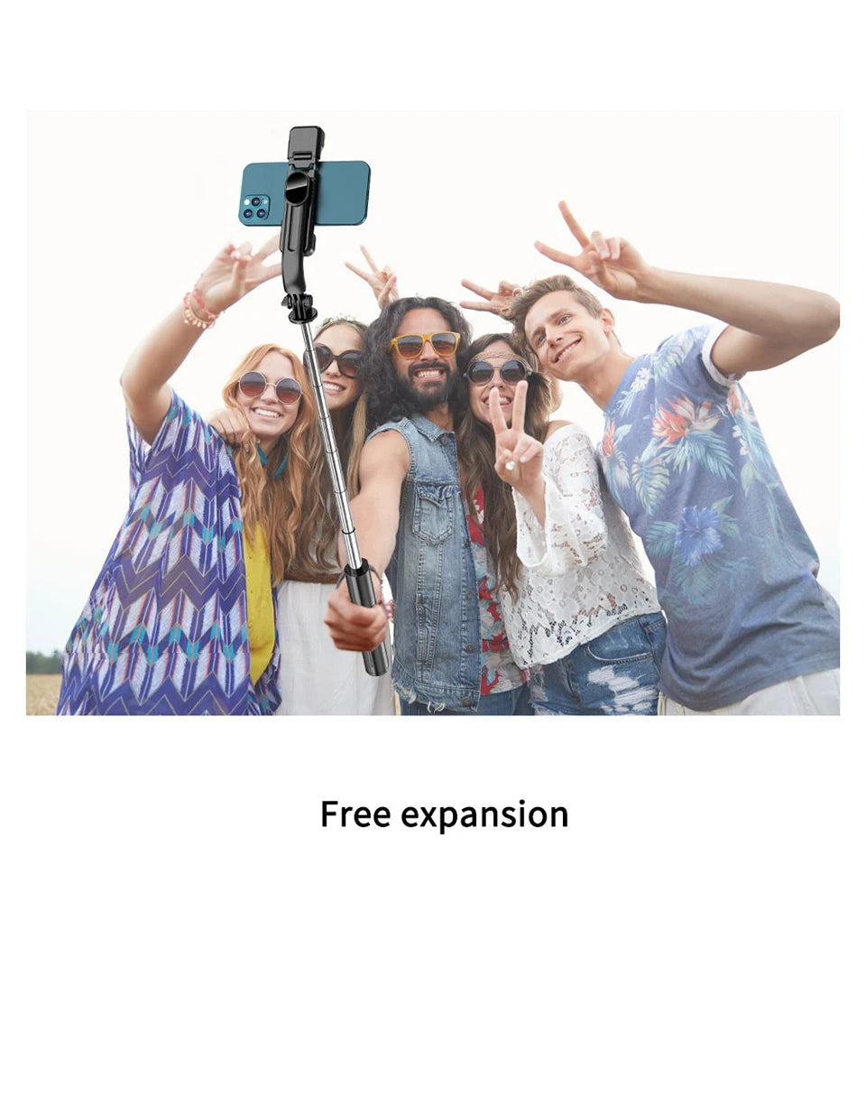 FANGTUOSI 1160mm Extended version bluetooth selfie stick fill light tripod with remote shutter for Android IOS 2022 latest hot