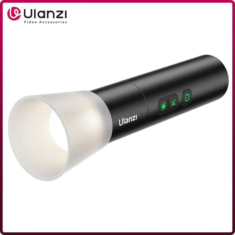 Ulanzi LM07 Videography Flashlight Bi-Color Dimmable Brightness Zoomable Light Photography Video Light for Outdoor - MarvelouStoree