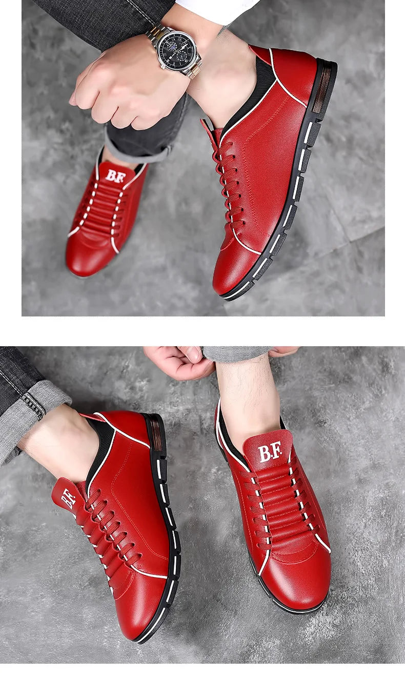 Luxury Man Casual Leather Shoes Spring Autumn New Fashion Leather Shoes British Style Men's Business Shoes Flat Working Footwear