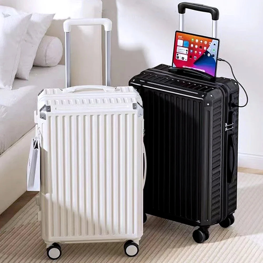 Aluminum Frame Travel Suitcase Luggage Carrier 20 24 28 Inch Trolley Case Luggage Carry-On Cabin Suitcases travel