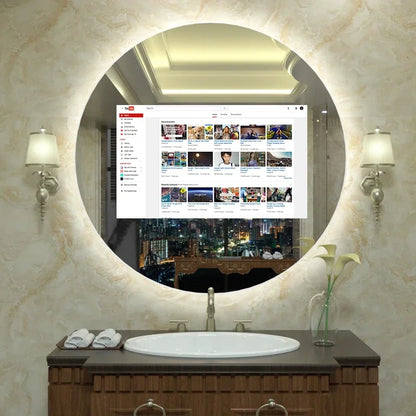 Smart Mirror, New Trends Touch Screen Mirror With Tv Android, Intelligent Salon Barber Magic Mirror LED, Hotel Home Bathroom