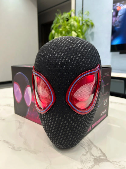 Miles Spiderman Headgear Mask Cosplay Moving Eyes With Ligth Electronic Mask Spider Man 1:1 Remote Control Toys Adults Kids Gift