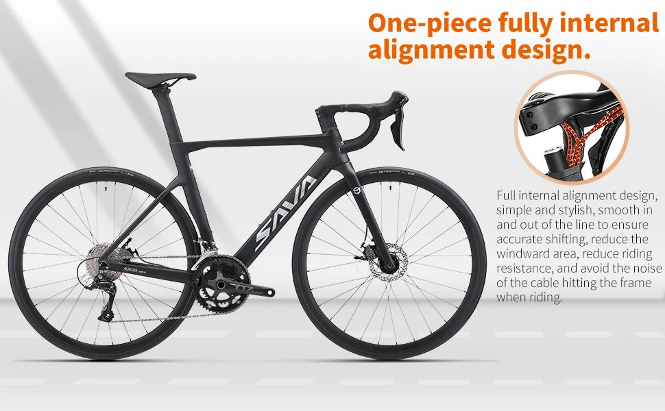 Ships from US  SAVA Carbon Fiber Road Bike R08-R3000 with SHIMAN0 SORA R3000 18Speed 9.6kg Dual Disc Brakes