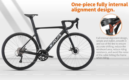 Ships from US  SAVA Carbon Fiber Road Bike R08-R3000 with SHIMAN0 SORA R3000 18Speed 9.6kg Dual Disc Brakes