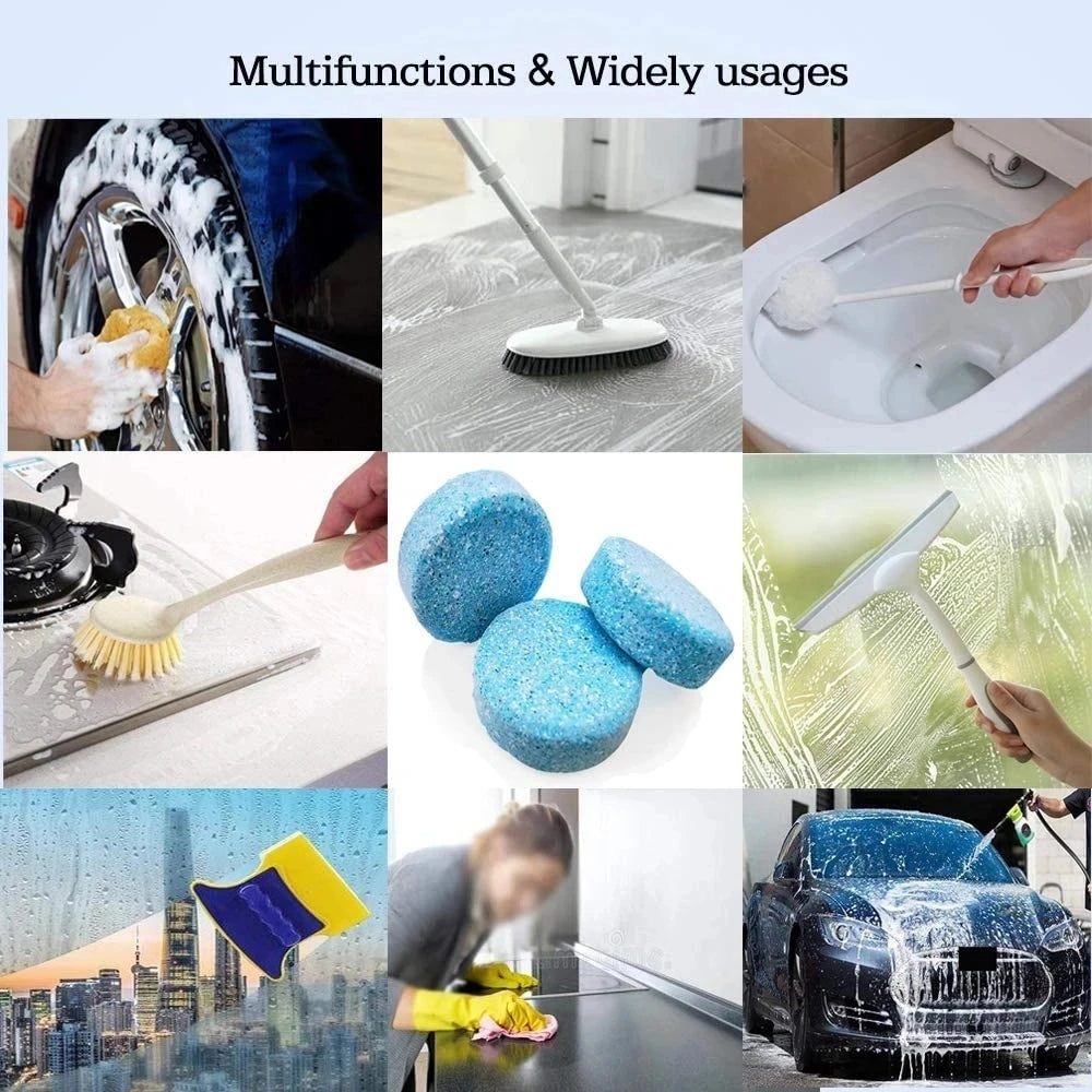 Solid Cleaner Car Windscreen Cleaner Effervescent Tablet Auto Wiper Glass Solid Cleaning Concentrated Tablets Detergent