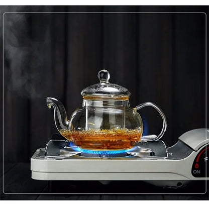 400/1100ml High Borosilicate Glass Teapot Thickened Heating Flower Tea Pot Transparent Glass Filter Teaware Kungfu Teaware