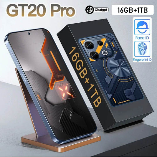 2024 Brand New GT20 Pro Smartphone 5G Original Mobile Phones 16+1TB 7.3inch HD Screen Unlocked Dual SIM Cards Cell phones - MarvelouStoree