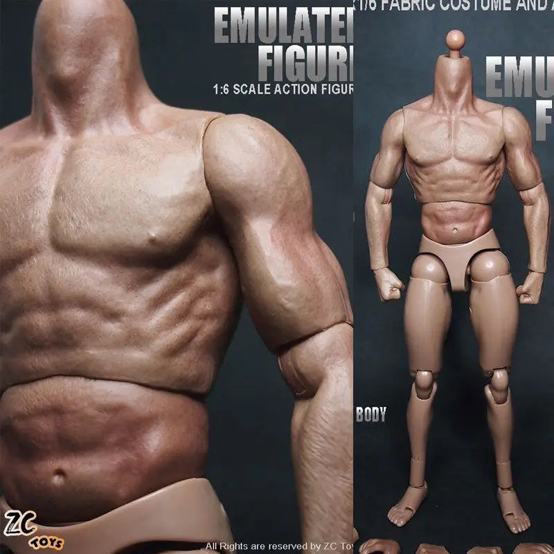 1/6 Scale Male Muscle Body S001 ZCtoys Like HTTTM19 12 Inch Military Solider Action Figure Body Model