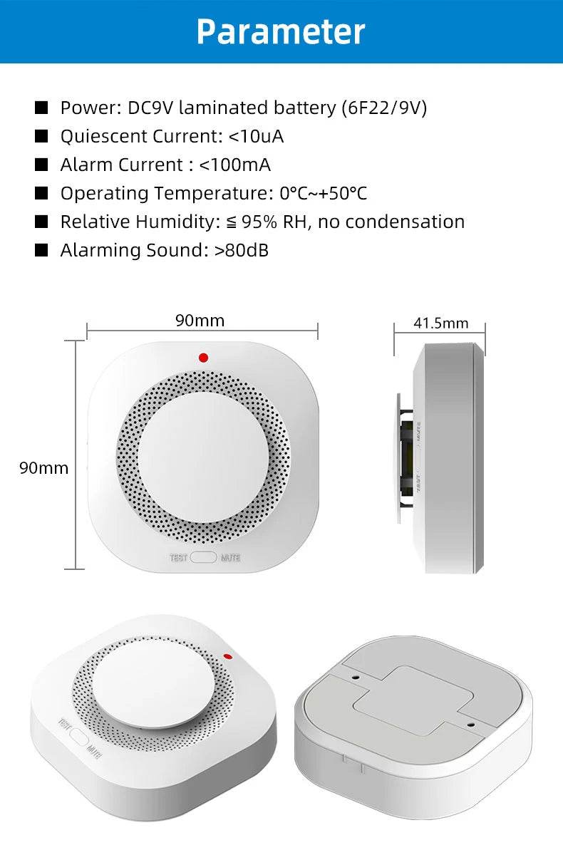 Gautone Independent Smoke Alarm Fire Protection Smokehouse Home Security System Smoke Detector - MarvelouStoree