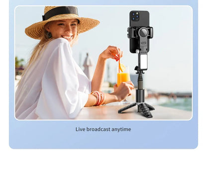 360 Rotation Following Shooting Mode Gimbal Stabilizer Selfie Stick Tripod Gimbal For iPhone Phone Smartphone Live Photography