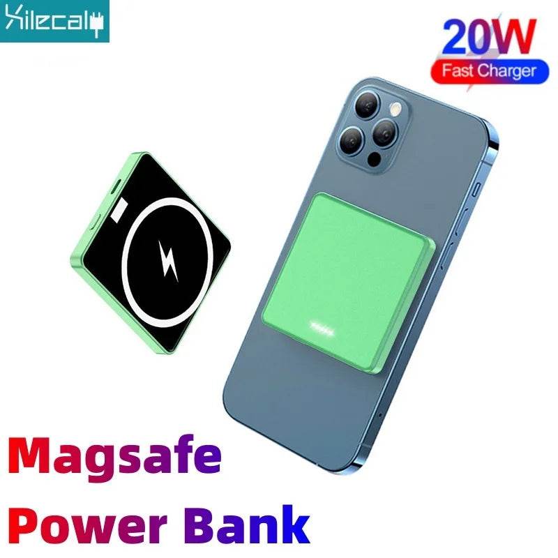 20W 10000mAh Macsafe Power Bank Magnetic Power Bank External Spare Battery For iPhone 15 14 13 12 Pro Max Wireless Power Banks - MarvelouStoree